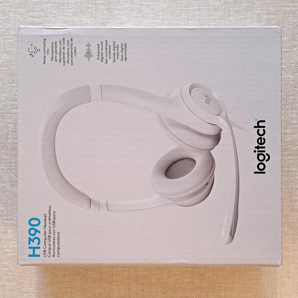 Logitech Wired Headphones - H390 White